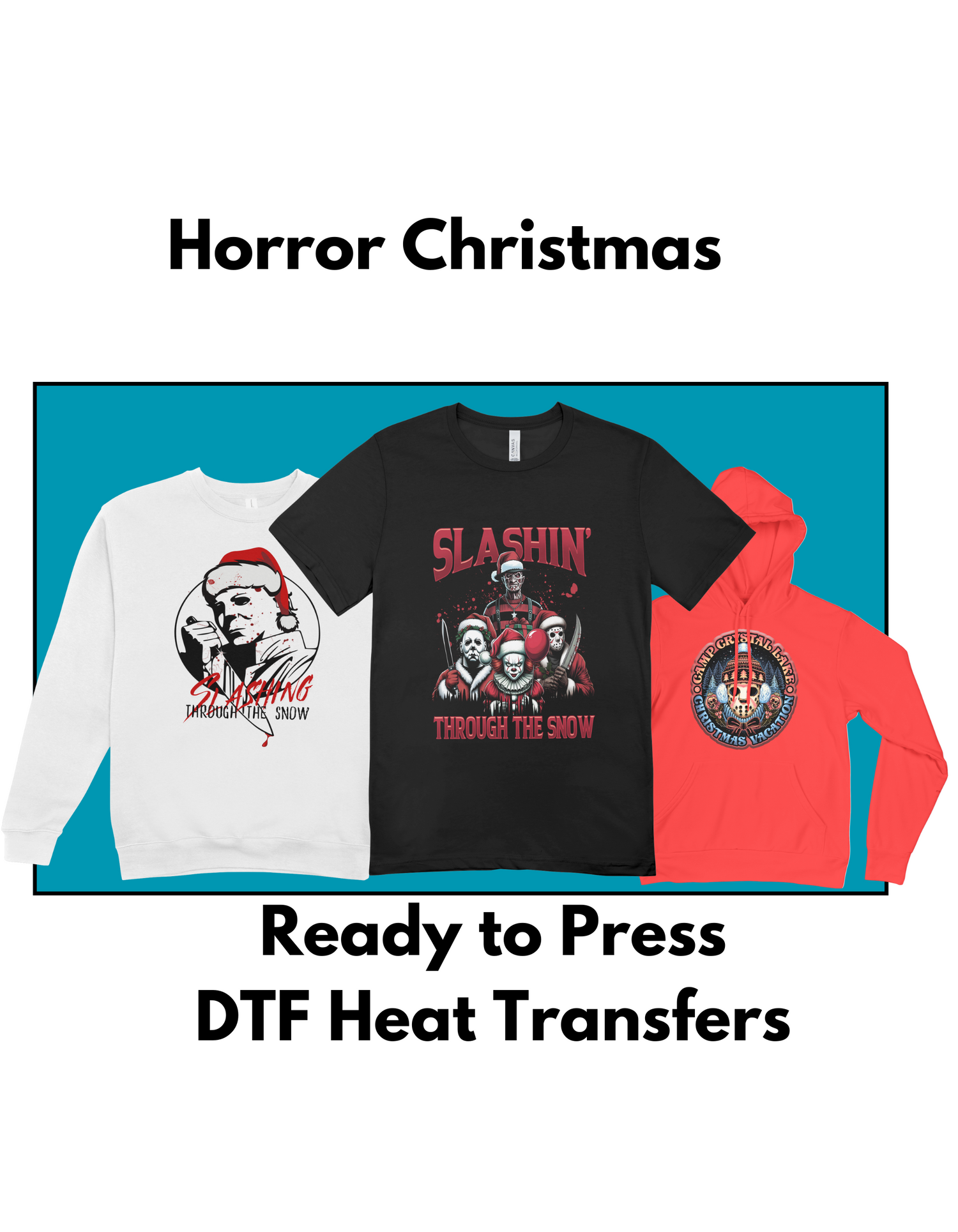 Horror Christmas DTF Transfer Iron-On Design