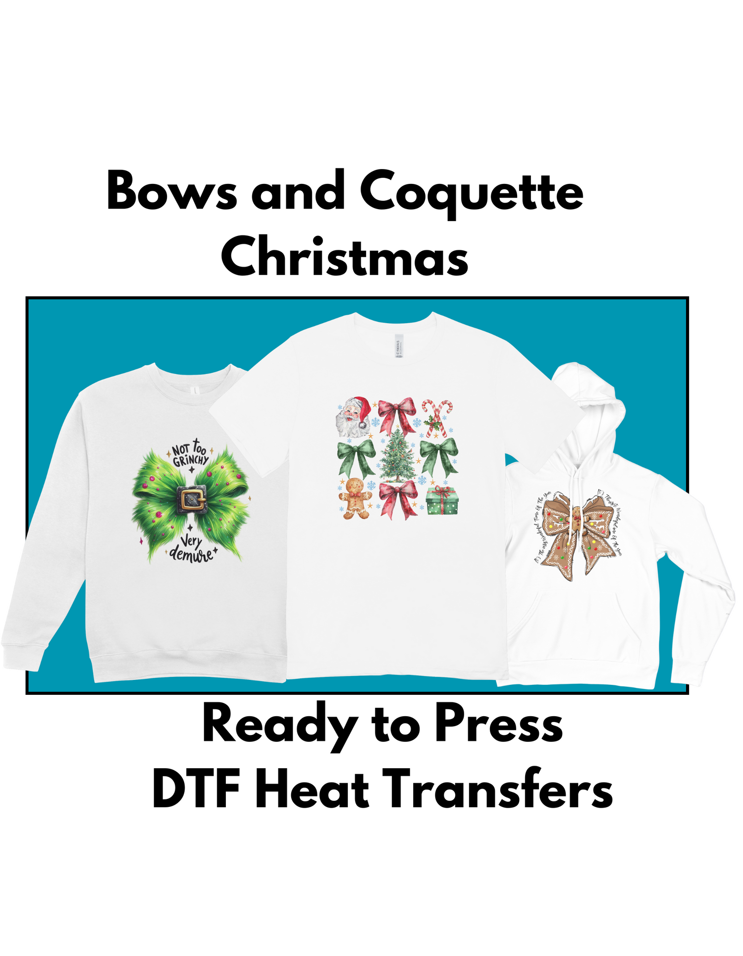 Coquette Aesthetic Bow DTF Transfer Iron-On Design