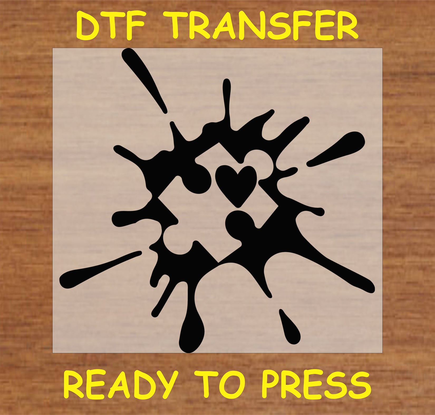 "Autism Awareness DTF Transfer with puzzle splash and heart design"