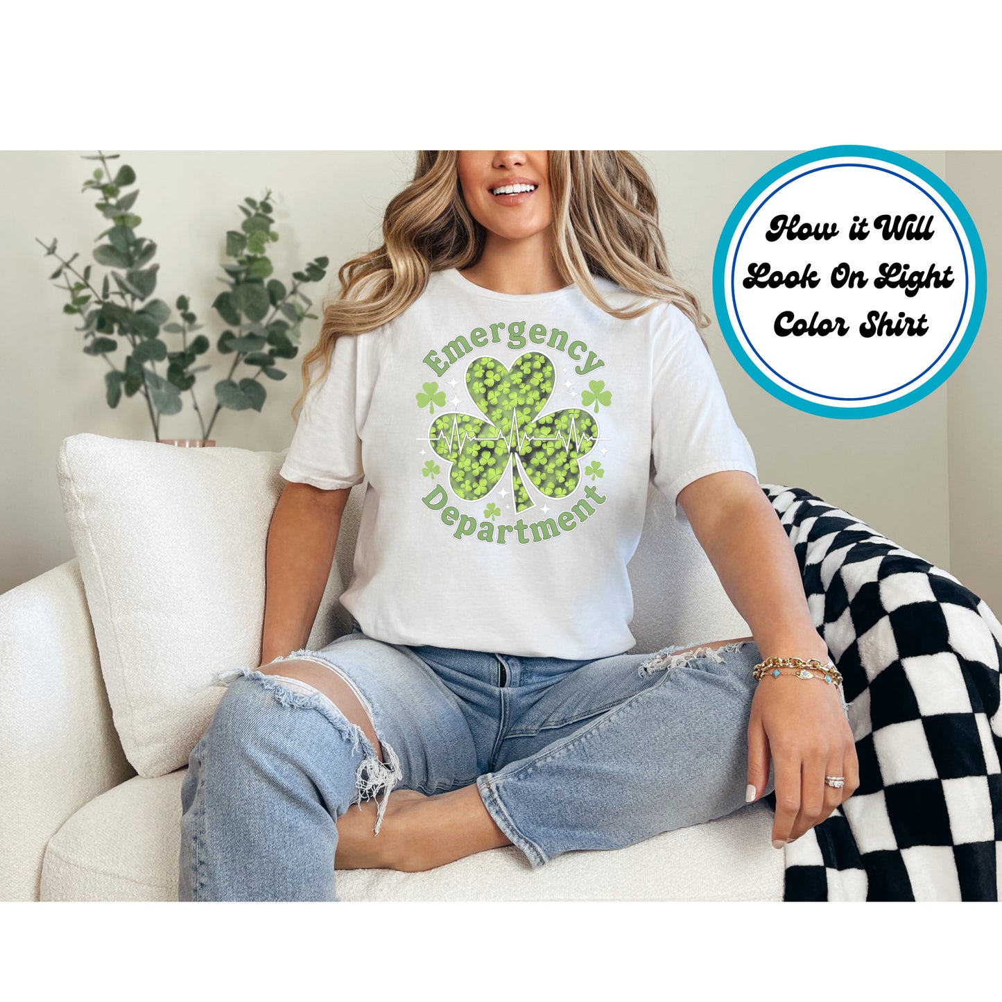 St. Patrick's Day DTF Transfer Iron On Heat Transfer - Ready to Press, Emergency Department DTF Transfer | Ready to Press | St. Patrick's Day Design 4285