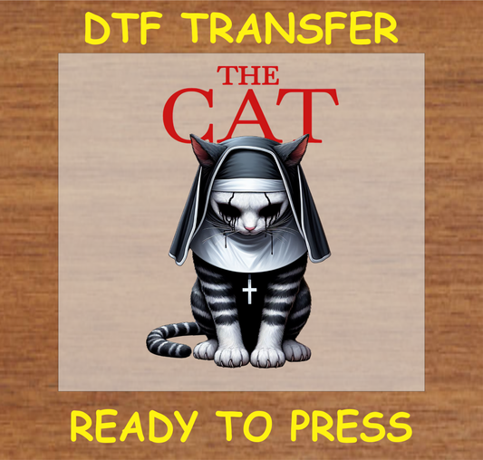 The Cat - Horror Cat Dtf Transfer - Ready To Press A1602