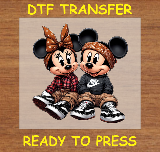 Chicano Mice Dtf Transfer - Ready To Press A1707