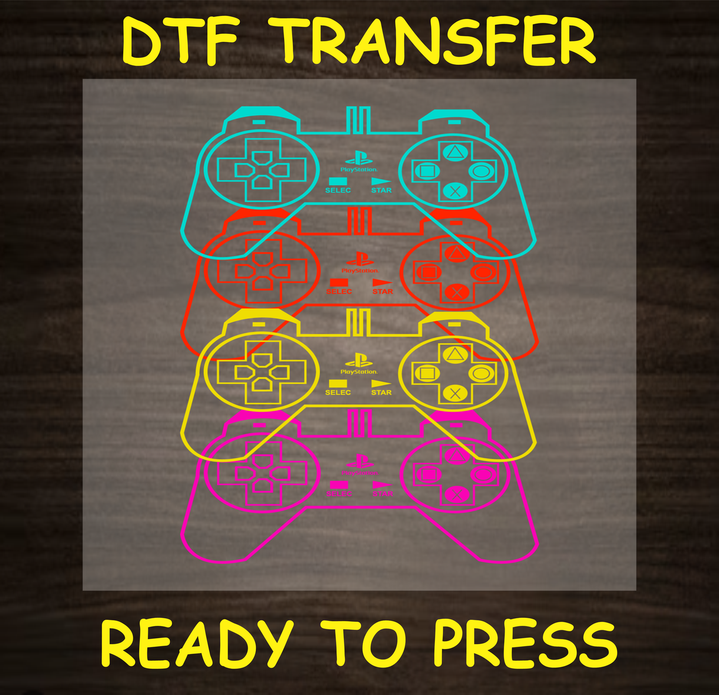 Multicolor Controller Dtf Transfer - Ready To Press A1717