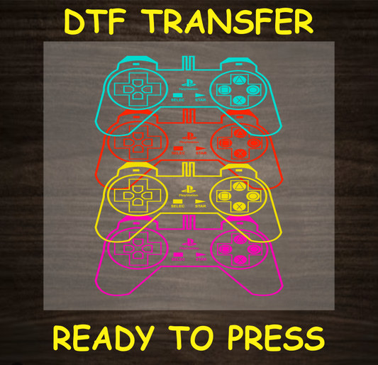 Multicolor Controller Dtf Transfer - Ready To Press A1717