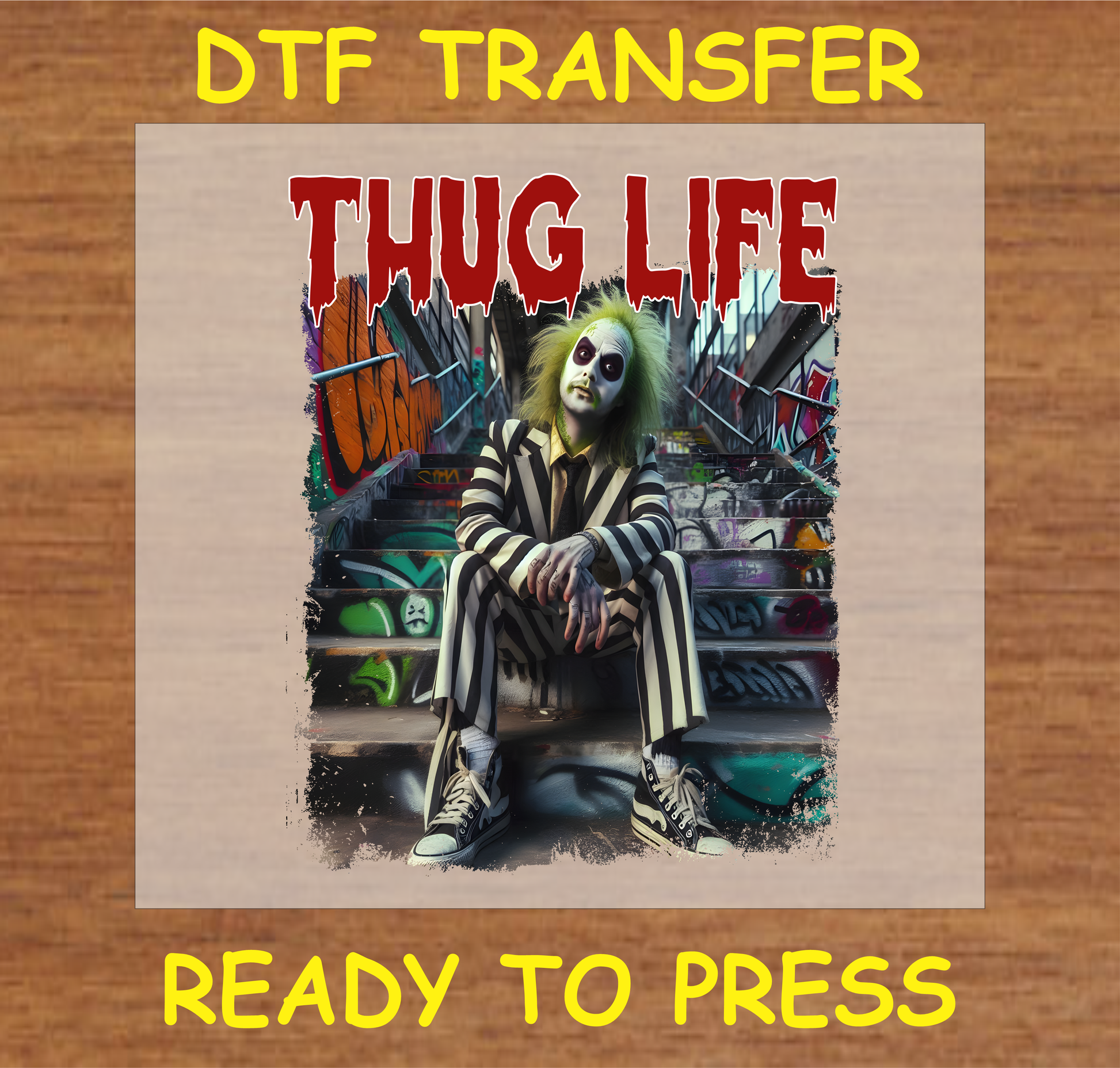 Spirit Thug Life Dtf Transfer - Ready To Press A1787