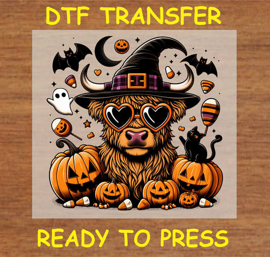 Witch Cow Halloween DTF Transfer A1792