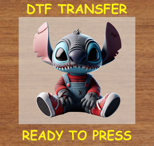 Horror Alien Dtf Transfer - Ready To Press A1796