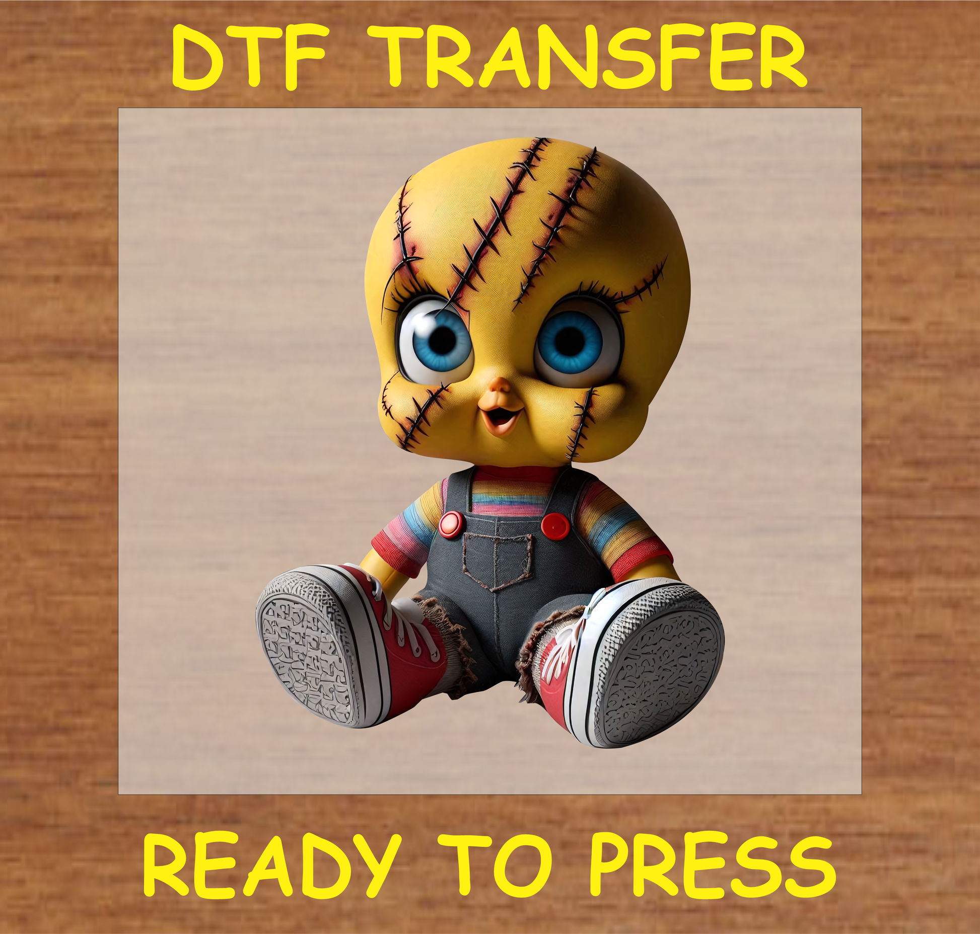 Stitch Face Bird Dtf Transfer - Ready To Press A1802