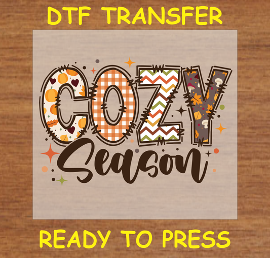 Cozy Season Fall DTF Transfer A2001