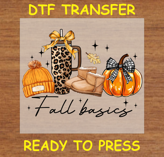 Fall Basics ( Black Letters) DTF Transfer A2003