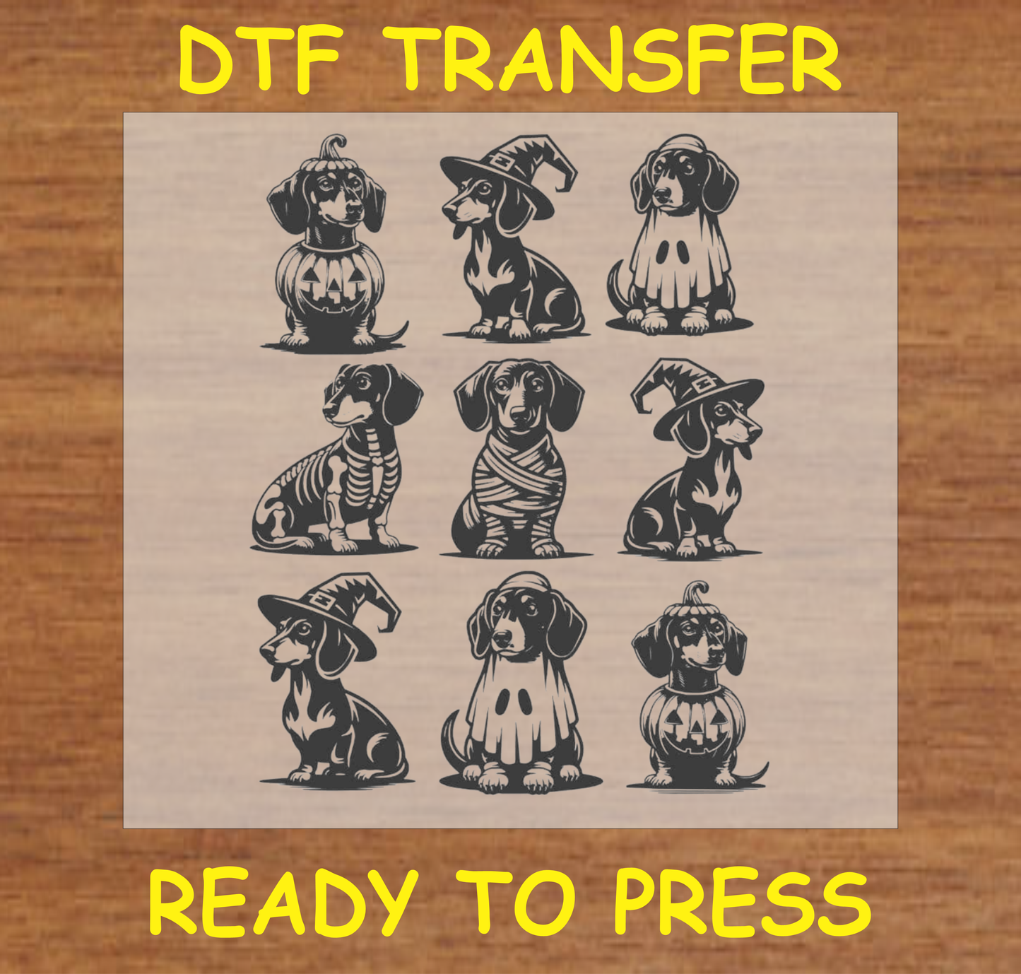 Dachshund Halloween DTF Transfer A2007