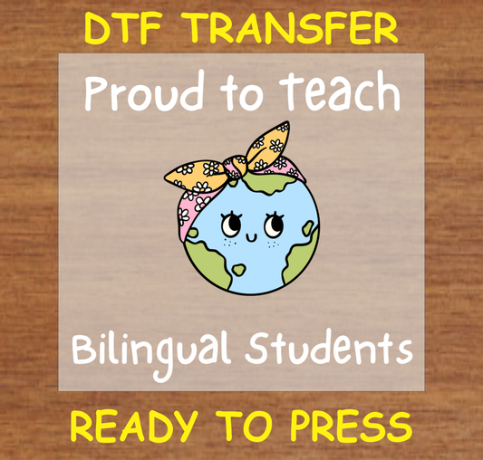 Bilingual Teacher DTF Transfer A2014