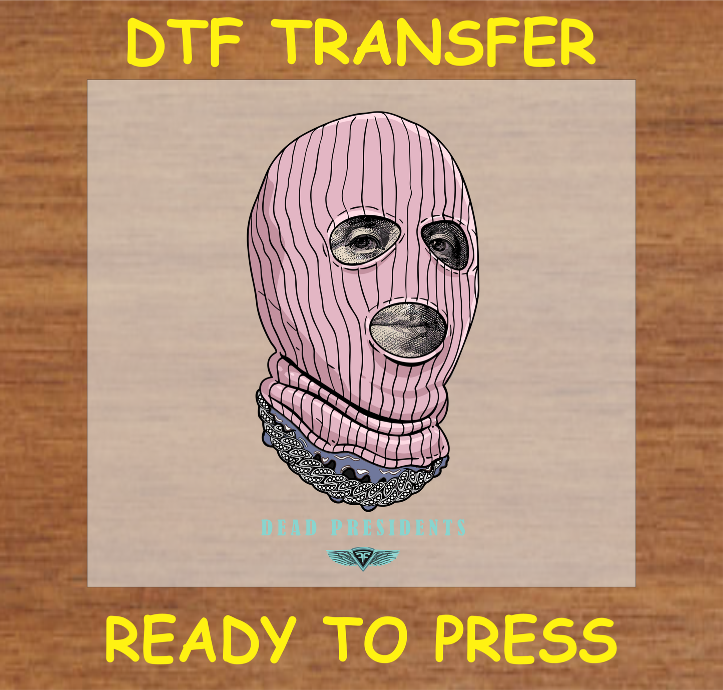 Street Wear Ski Mask Dtf Transfer - Ready To Press A1906