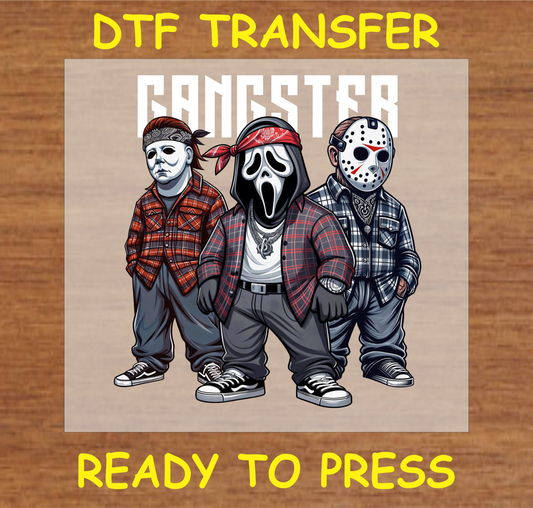 Horror Gangster Dtf Transfer - Ready To Press A1907