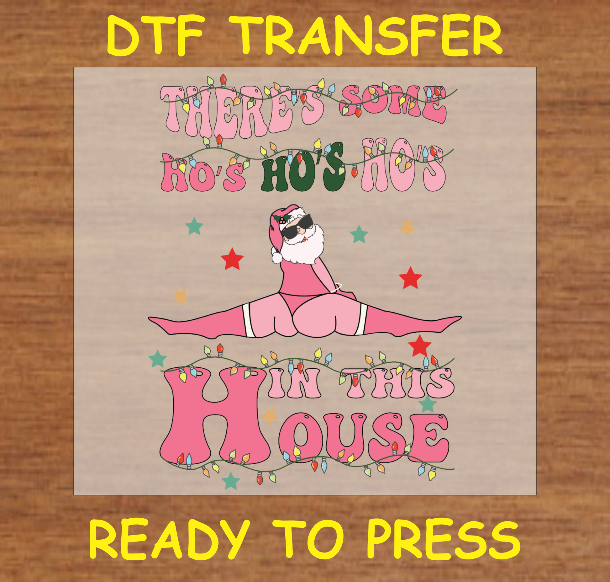 There's Some Ho Ho Ho's In The House Funny Christmas Dtf Transfer - Ready To Press C154