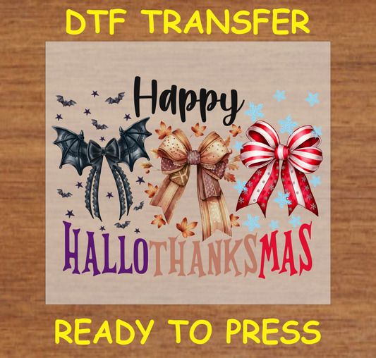 Cute Reindeers Christmas Dtf Transfer - Ready To Press C162