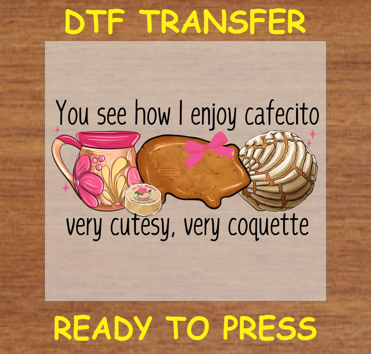 Enjoy Cafecito Very Demure Hispanic Christmas Dtf Transfer - Ready To Press C168