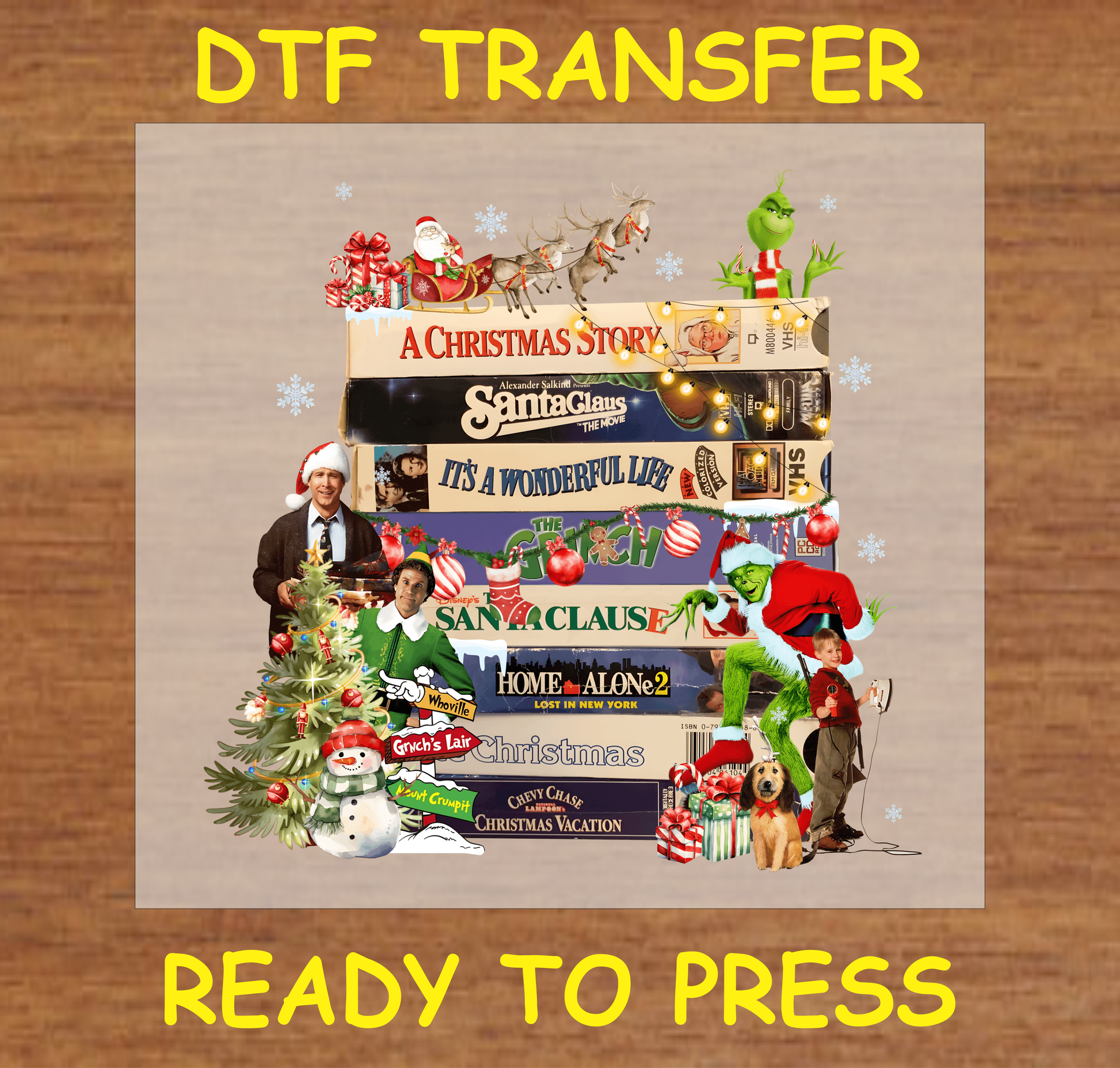 Christmas Movies Christmas Dtf Transfer - Ready To Press C174