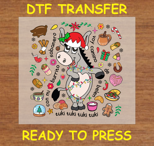 Tuki Tuki Tuki Hispanic Christmas Dtf Transfer - Ready To Press C179